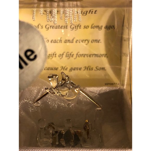 LaVori Originals 22 K Gold Hand Sculpted Hand Blown Glass Silent Night Music Box - Picture 3 of 4